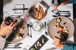 Abendessen beim Naturhotel Bauernhofer