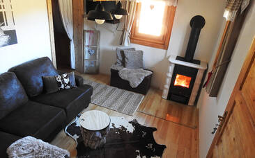 Wohnzimmer in der Ostermannhütte Wohnzimmer in der Ostermannhütte