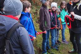 Kinder entdecken gemeinsam mit Anita Schwarhofer die Natur