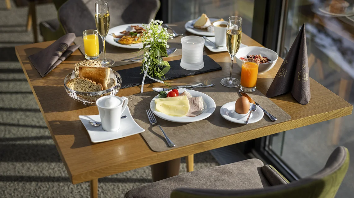 Frühstück im Vital-Hotel-Styria.
