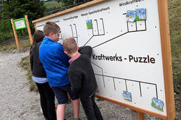 Schautafeln und Spiele im Energiepark auf der Teichalm