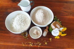 Löwenzahn Pesto Zopf Zutaten