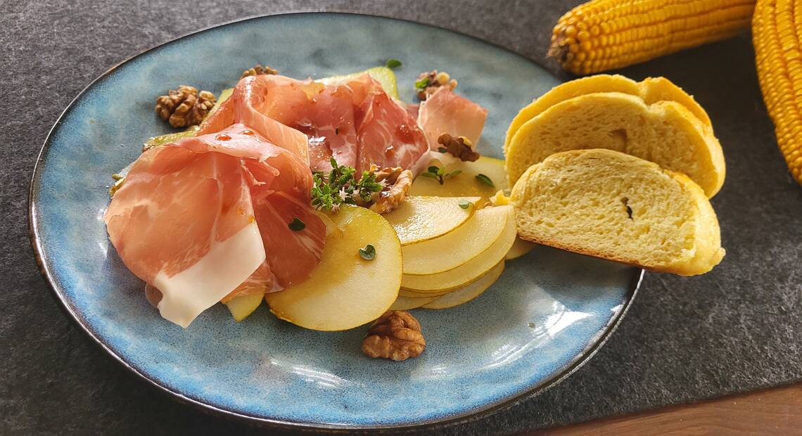 Birnen-Carpaccio aus dem Naturpark Almenland Birnen-Carpaccio aus dem Naturpark Almenland