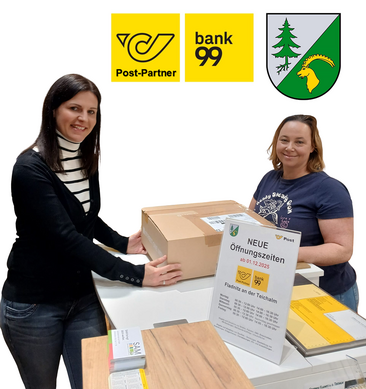 Brigitte und Eva, Postpartner Fladnitz an der Teichalm