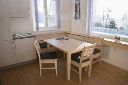 Dining room in the holiday house Winter