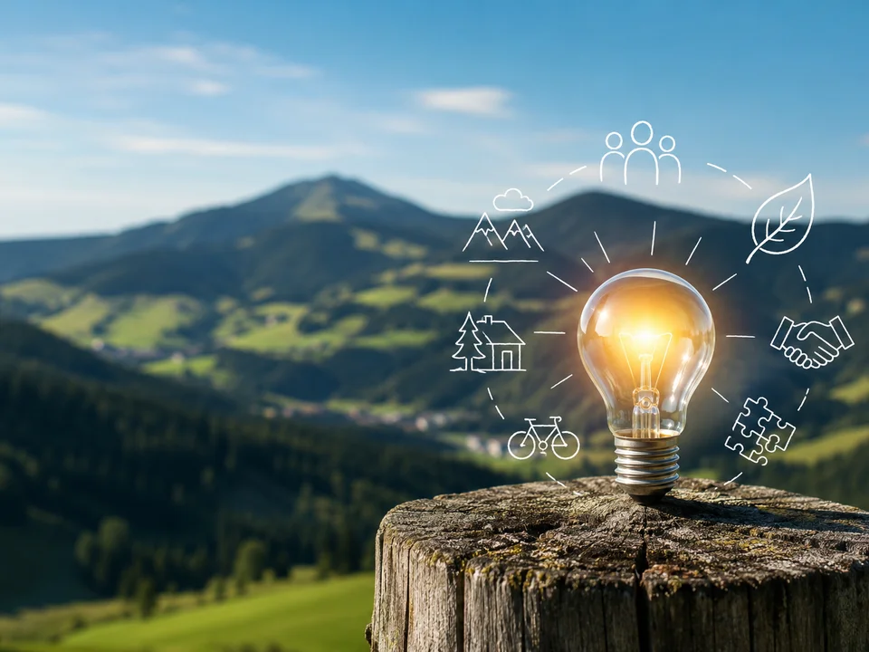 Ideen-Grafik für Leader Projekte.