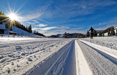 Tracks in the snow in the Nature Park Almenland