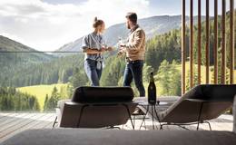 Aussicht vom Balkon beim Almwellness Hotel Pierer