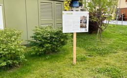 Info-Tafel auf dem Huab'n Theater-Rundweg im Naturpark Almenland