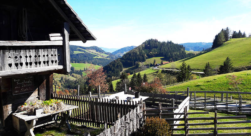 Panoramaausblick vom Stroßeggwirt