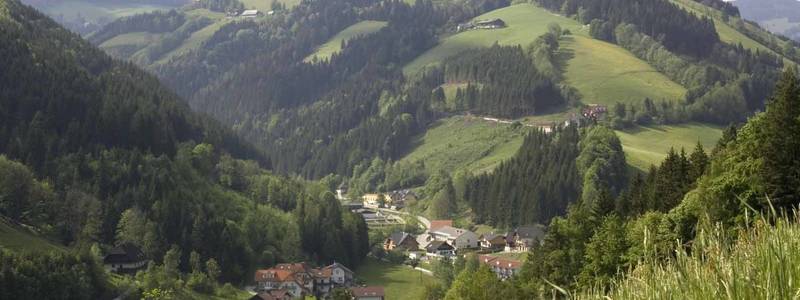 Ortspanorama Haslau in der Gemeinde Birkfeld