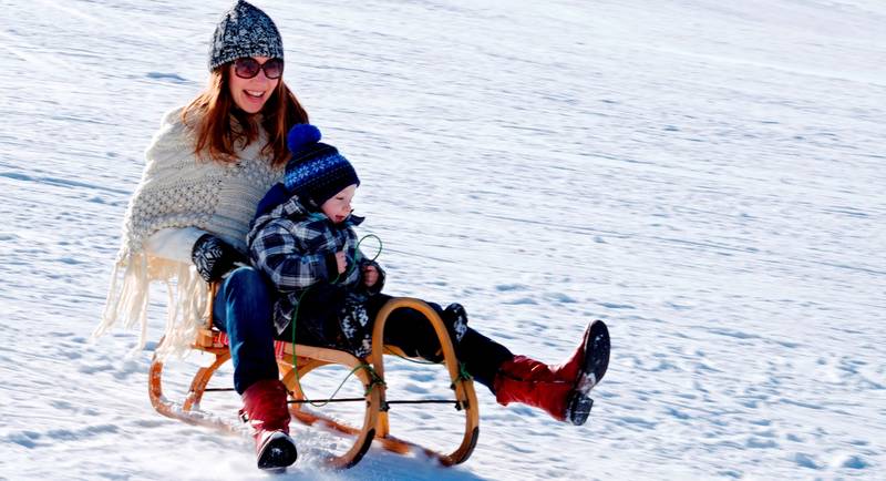 Toboggan fun for the whole family