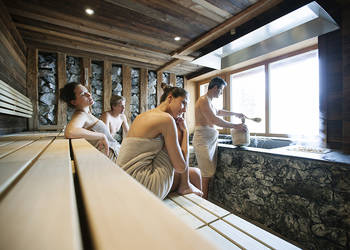 Sauna-Bereich im Almwellness Hotel Pierer