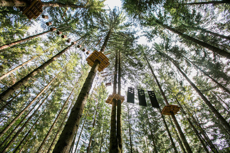 Der Hochseilkletterpark auf der Teichalm