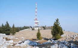 Top of the mountain Schöckl next to Graz