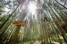 Unterschiedliche Höhen im Alm Erlebnispark