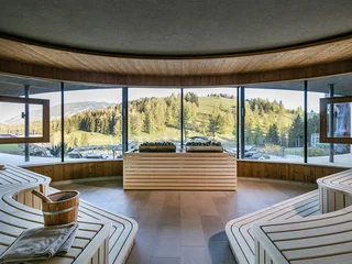 Panoramasauna beim Almwellness Hotel Pierer