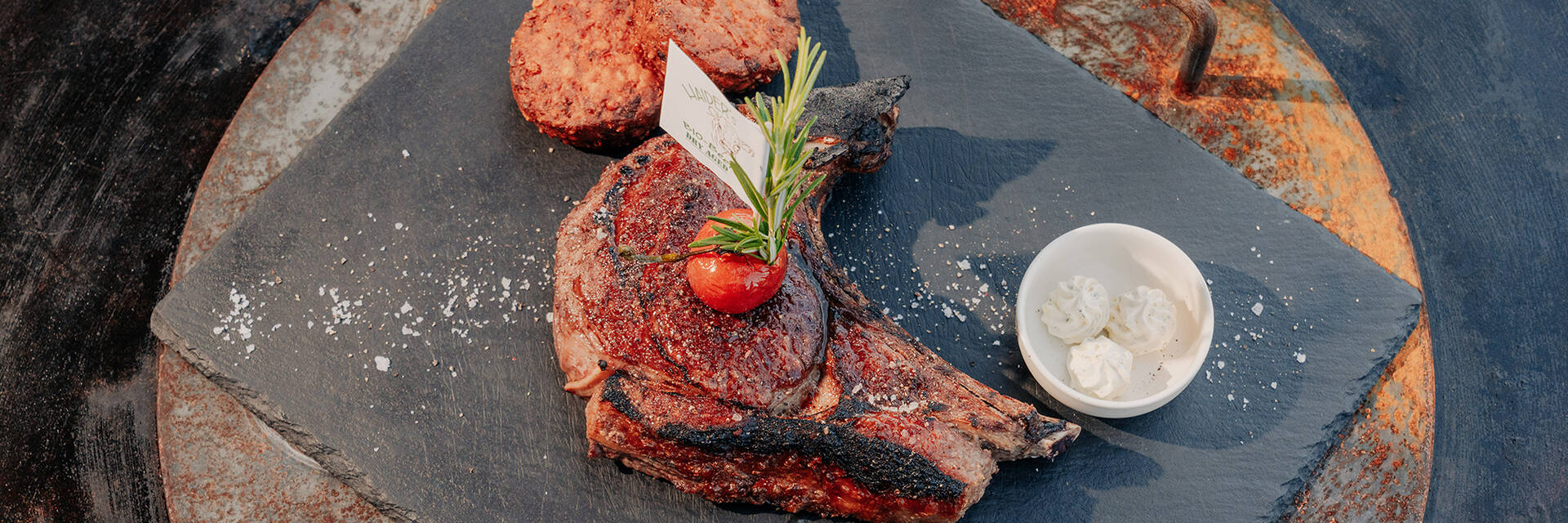 Steak vom eigenen landwirtschaftlichen Betrieb im Naturpark Almenland.