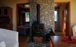 Living room with oven in the holiday house