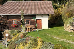 Außenansicht der Hütte.