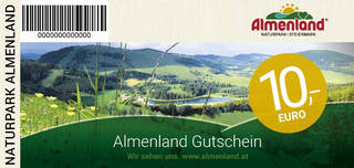 Design vom Almenland-Gutschein