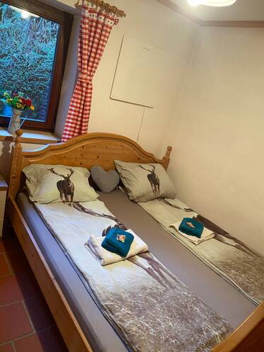 Schlafzimmer im Ferienhaus Almenland in Arzberg