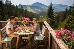 Essen inmitten der Natur