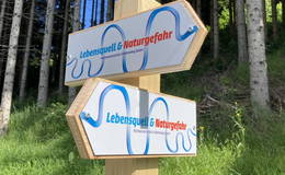 Signage on the adventure trail