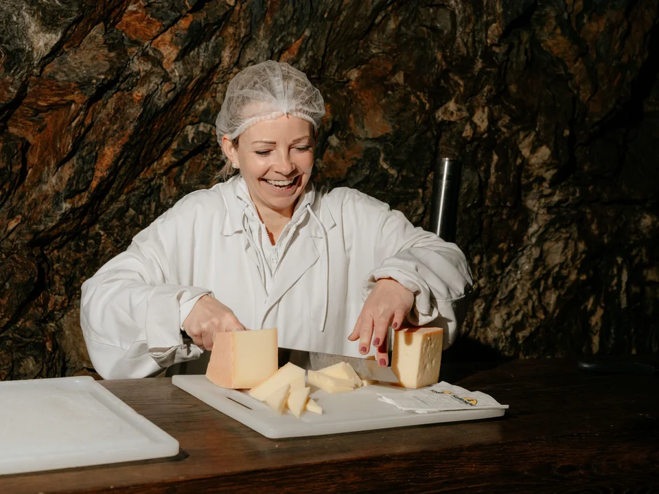 Der Almenland Stollenkäse in Arzberg.