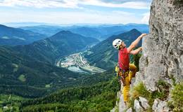 Climbing on the "Rote Wand"