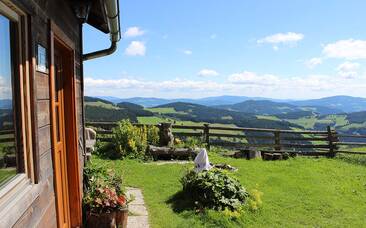 Herrliches Panorama bei der Sommeralmhütte
