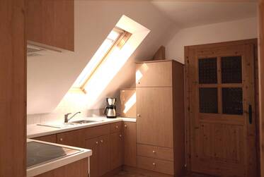 Ferienwohnung Raczkowski Appartement Forstwald Küche