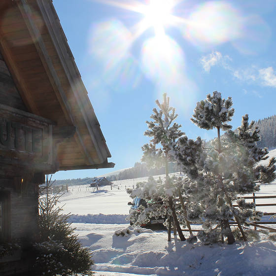 Wintersonne bei der Latschenhütte