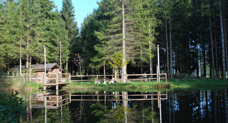 "Schwoaghofer" lake at the panorama loop road