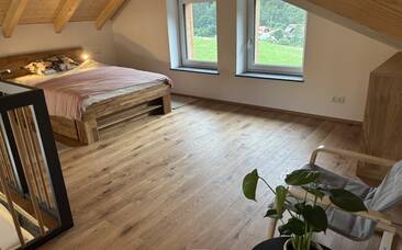 Gemütliches Schlafzimmer der Schischo´s Lodge. Gemütliches Schlafzimmer der Schischo´s Lodge.