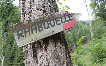 Raabquelle Wegweiser Foto WEGES