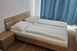 Doppelbett im Aapartment Hofacker in Pernegg an der Mur