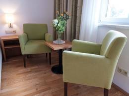 Gemütliche Sitzecke in der Ferienwohnung.