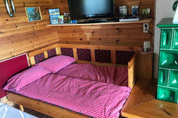 Sleeping sofa at Gruber Hütte