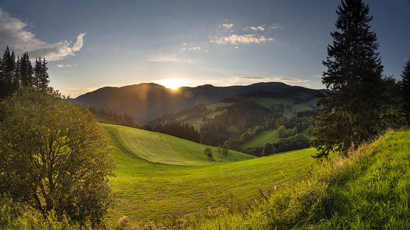 Ein herrlicher Blick auf die Sommeralm