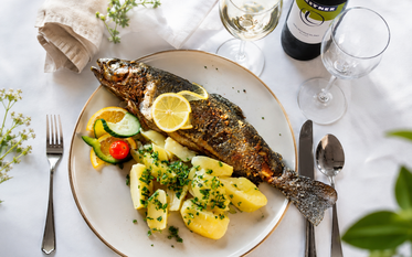 Almenland Fisch beim Gasthaus Karl-Wirt.