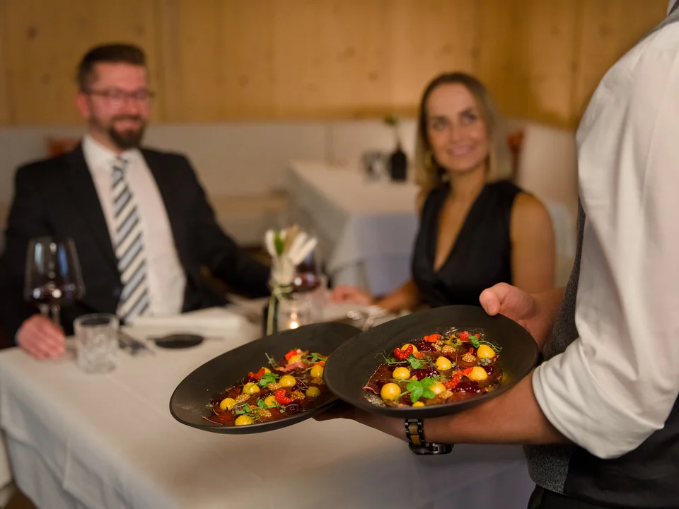 Abendmenü im Almwellness Hotel Pierer auf der Teichalm.