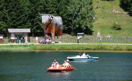 Teichalmsee, Tretboote, Holzochse