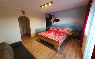 Schlafzimmer im Ferienhaus Brenner