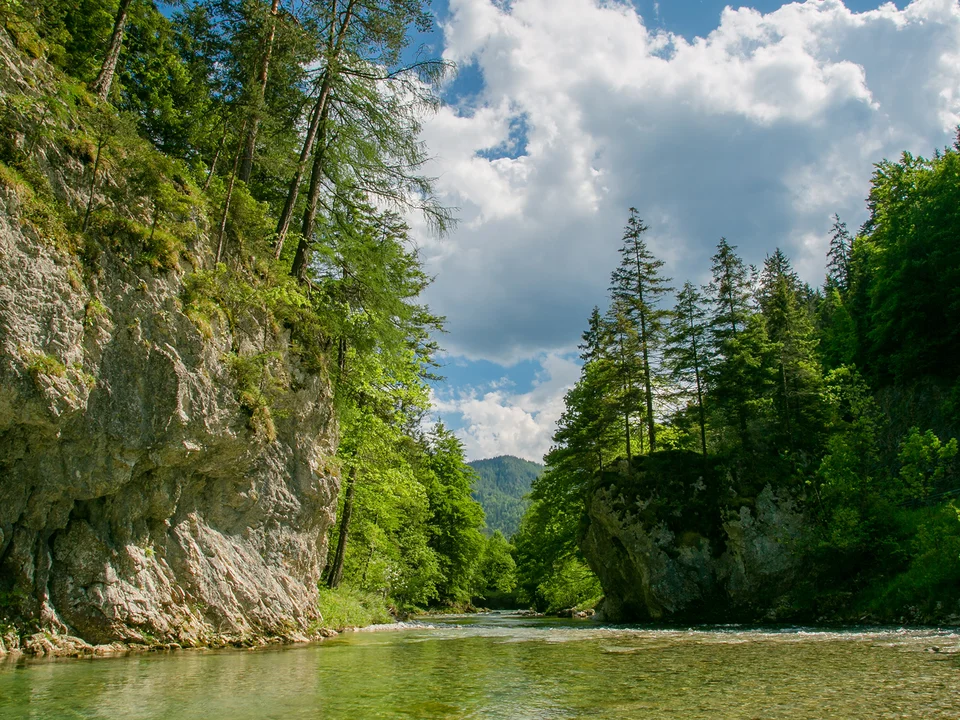 Landschaftsaufnahme aus dem Naturpark Mürzer Oberland in der Steiermark.