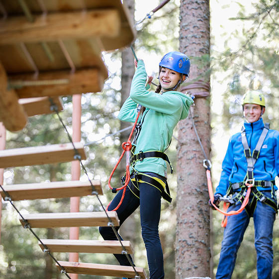 Kletterspaß für Groß und Klein beim Alm Erlebnispark auf der Teichalm