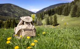 Wandern mit Wanderrucksack vom Almwellness Hotel Pierer
