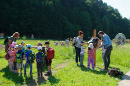Outdoor Unterricht Kinder bei den Naturwelten