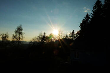 Sonnenuntergang beim Panoramahäuschen