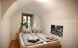 Schlafzimmer in der Ferienwohnung Raabklamm